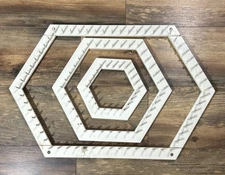 3 Pcs/Frames Love & Money Crafts Hexagon Looms Vintage By John Alan FLAW (#2)