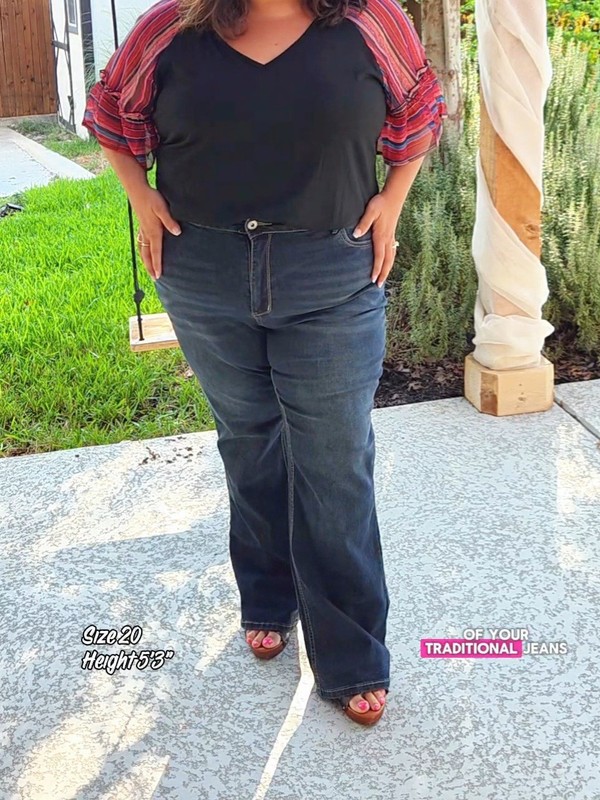 BloomChic Flare Denim Jeans with Stretch Plus Size 20