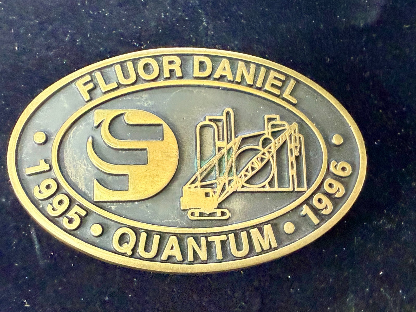 Fluor Daniel Quantum 1995-1996 Solid Brass Belt B… - image 13