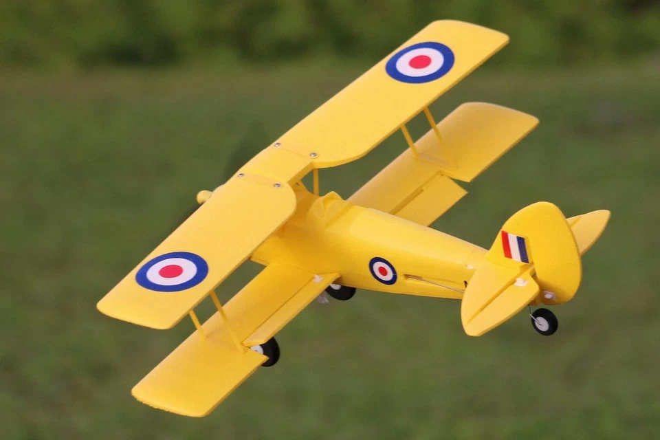 Avión de radiocontrol Skynetic Tiger Moth EPP con giroscopio 360 mm 14,1" envergadura RTF EE. UU. Foto 2 de 4