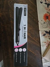Hittiona 360 Airflow Styler Curling Iron  1.25 Inch Hair Straightener and Curler