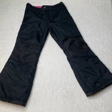 Swiss Tech Kids black/pink Snow Pants girls large 10/12 ski Outdoor Gear