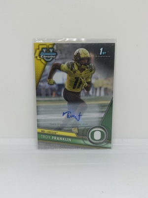 #ad #ad 2023 Bowman University Chrome Prospect Auto Troy Franklin #112 Oregon Broncos $14.99