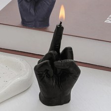 Middle Finger Hand Shape Scented Candle Creative Decorative Candle for Home Desk