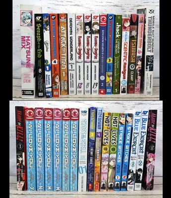 Mixed Manga Book  Assortment Total of 33 Books Included
