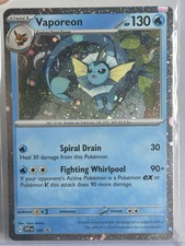 Vaporeon SVP 168 Pokémon Cosmos Holo Prismatic Evolutions Black Star Promo Card