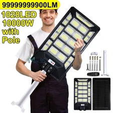11000W Super Bright Commercial Solar Street Light Outdoor Road Dusk to Dawn Lamp