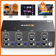 KVM Switch 3 Monitore HDMI Displayport Triple Monitor KVM Switch 3 PC 4 USB