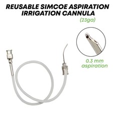 Simcoe Irrigation Aspiration Cannula 23GA 0.3 mm Aspirating Cannulas Instruments