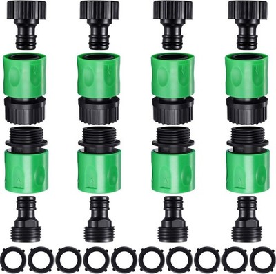 16 Pzs Conectores Rapidos Manguera Jardin 3 4 Adaptadores Macho Hembra Verde