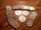90% SILVER  11.50 FACE VALUE OLD US MONEY...ROLL,LOT