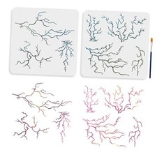 7 Styles Stencil 11.8 11.8inch Bolt Painting Stencil with Paint Lightning
