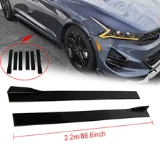 For KIA K5 GT GT-line 86.6" Gloss Black Side Skirts Rocker Panel Lip