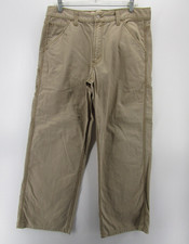 VINTAGE Levis Pants Men 34X28 Brown Carpenter Baggy Loose Skater Y2K Utility