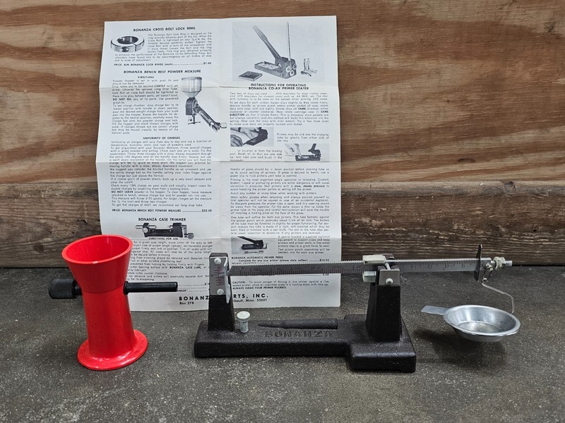 USED Bonanza (Forster Reloading) Powder Trickler & Mechanical Balance-Beam Scale