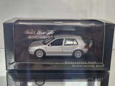 MINICHAMPS VW VOLKSWAGEN GOLF 4 GTI 1997 -SILVER 1:43 rare- GOOD In Box.