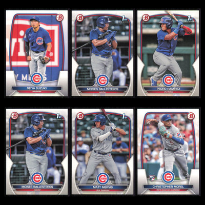 Chicago Cubs Lot 6 Baseball Cards Bowman Seiya Suzuki NM Baseball MLB