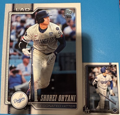 2026 Topps Series 1 Shohei Ohtani Oversized Jumbo Card + 2025 Base Card