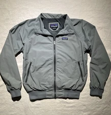 Patagonia Jacket Men’s Baggies Bomber Jacket 28150 Light Gray Size Medium SP2015
