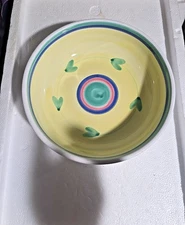 Caleca (4) "Carousel" Individual Soup/ Pasta Bowl Yellow Hand painted Italy