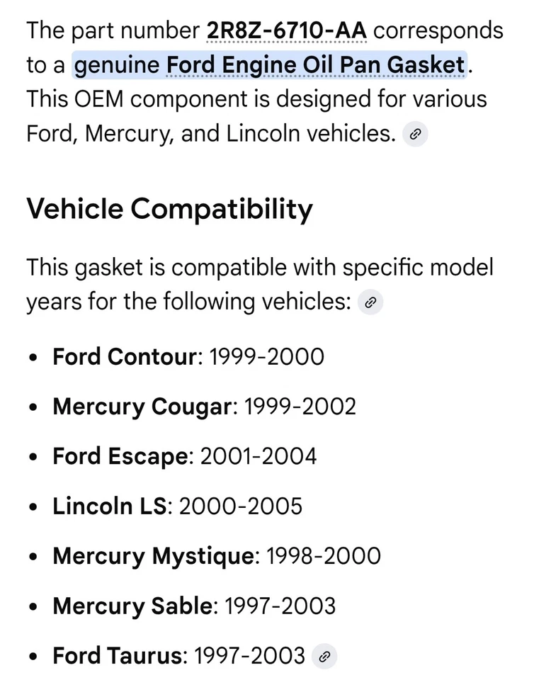 Junta da panela de óleo 2R8Z-6710-AA - Imagem 3 de 4