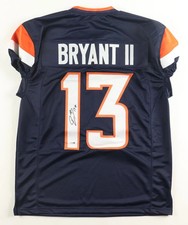 Pat Bryant Signed Denver Broncos Pro Cut Jersey (JSA) Ex-Illinois Wide Receiver