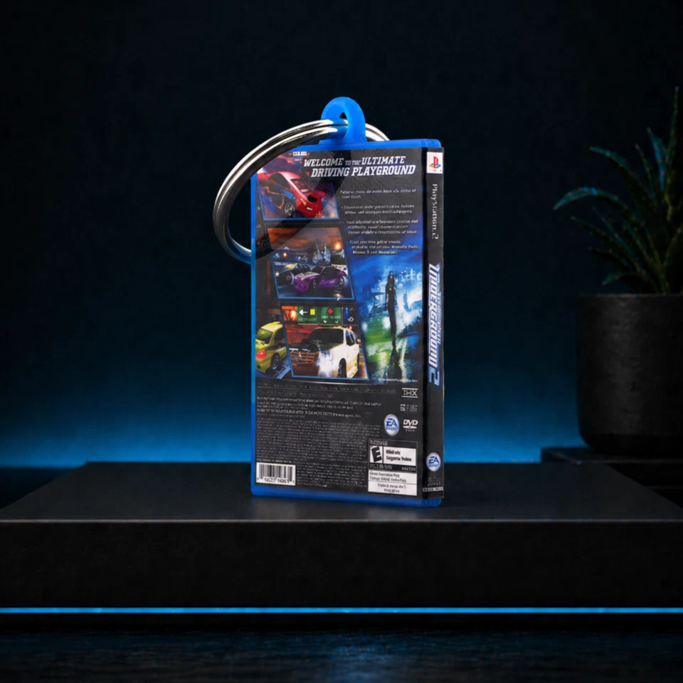NFS Underground 2 Mini Game Case Keychain PS2 | Schlüsselanhänger Gamer Geschenk - Bild 4 von 4