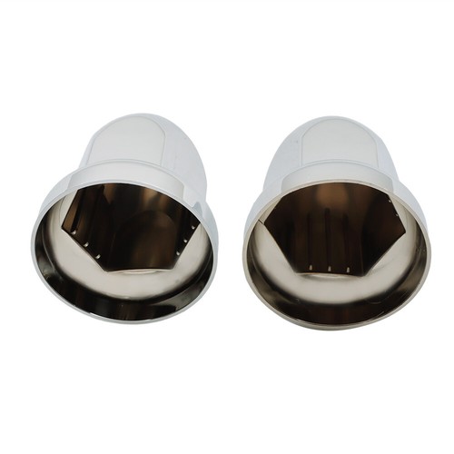 ABS Chrome Plastic 33mm Push-on Lug Nut Covers For Semi Truck (40 Pack) - Picture 12 of 15