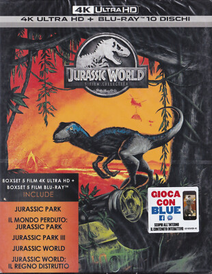 Jurassic Park World 4K Collection 10 Blu Ray Box NEU OVP 