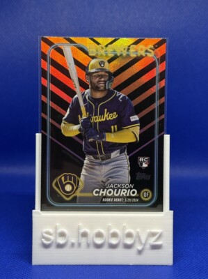 Jackson Chourio 2024 Topps Update #US155 Holiday Parallel Rookie Debut Brewers