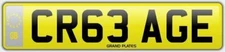 CRAIG E NUMBER PLATE CRAIGS REG CR63 AGE CRAIGY REGISTRATION CRG 2013 CAR ONWARD