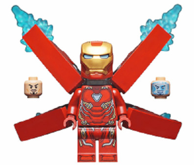 NEW LEGO Iron Man Mark 50 Armor Small Helmet Visor Wings without Sticker SH0497A