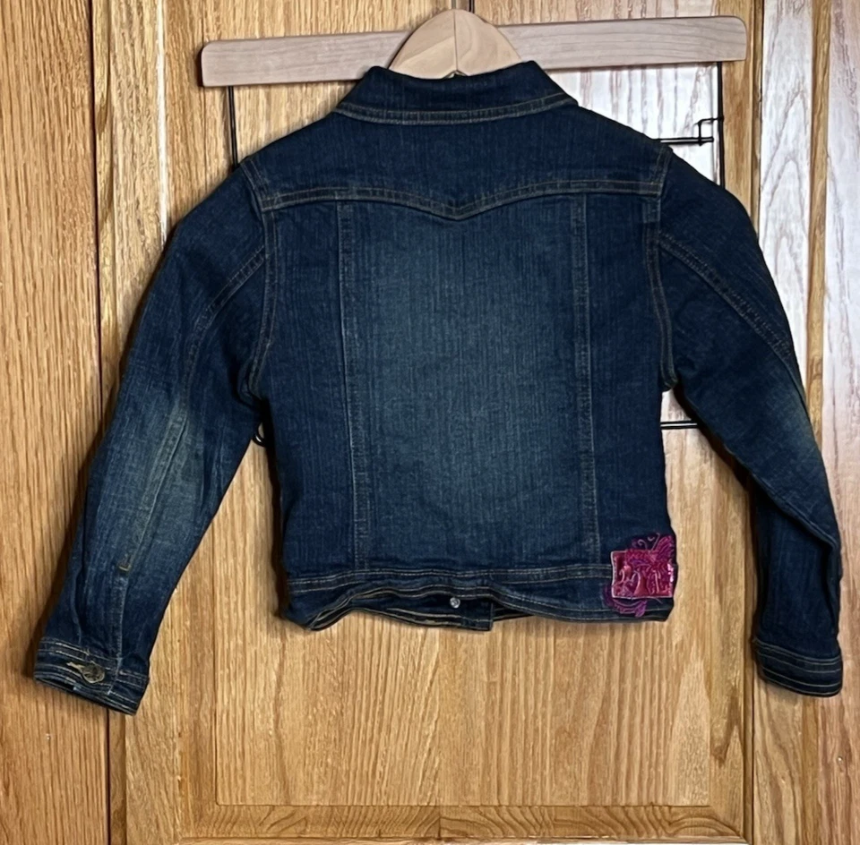 Disney Fairies Jean Jacket Girls Small (5/6)  Disney Store Tinker Bell Embroider - Изображение 3 из 4