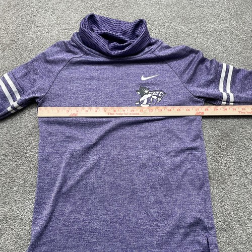 Kansas State Wildcats Sweater XS Extra Small Purple Nike Funnel Neck Sweatshirt - Picture 4 of 9