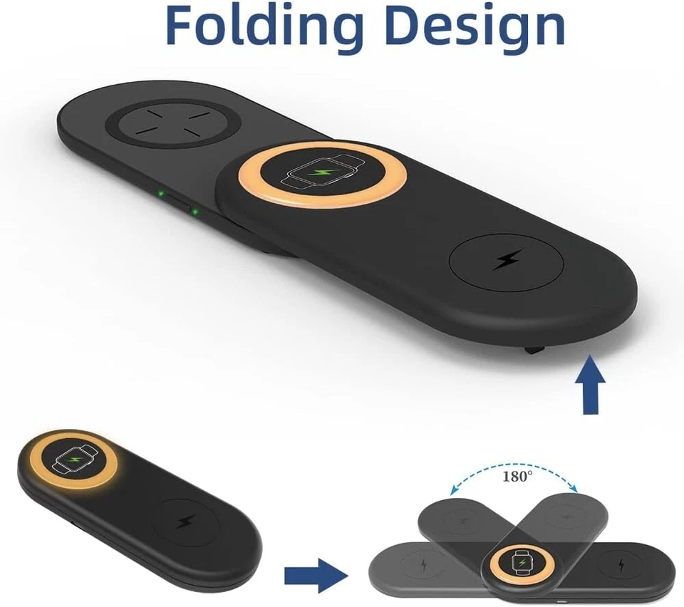 3 in 1 Wireless Charging Dock for iPhone Apple Watch AirPods Fast Charger - Image 4 of 4