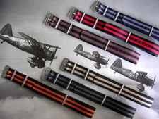 18mm Black-Red NATO g10® RAF Pilot nylon watchband strap Bond IW SUISSE 20 22 24