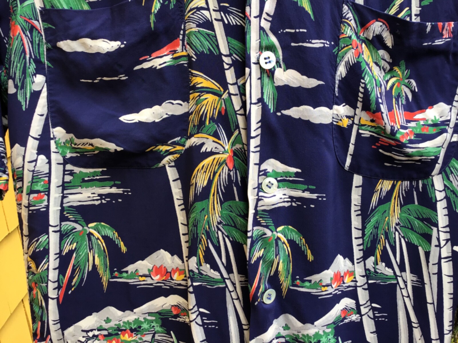 Vintage 1940s Rayon Kahanamoku  Champion From Here to Eternity Hawaiian Shirt image 6