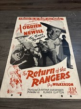 1943 The Return Of The Rangers Pressbook Cover Sheet (A)