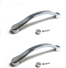 Replacement Shower Door Handles - Chrome Curved - Pair