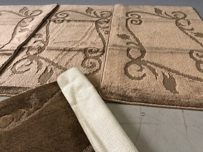 Set 4 Tapis Lavables Romany Gypsy Tourer - Couleur Beige Clair, Antidérapant