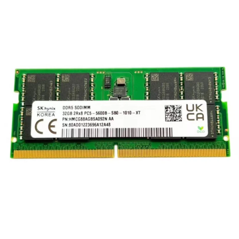 New Hynix 32GB DDR5 5600MHz PC5-44800 262-Pins SODIMM Memory Ram HMCG88AGBSA092N - Image 2 of 4