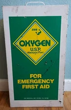 Zee Medical Emergency First Aid Metal Cabinet Oxygen U.S.P.