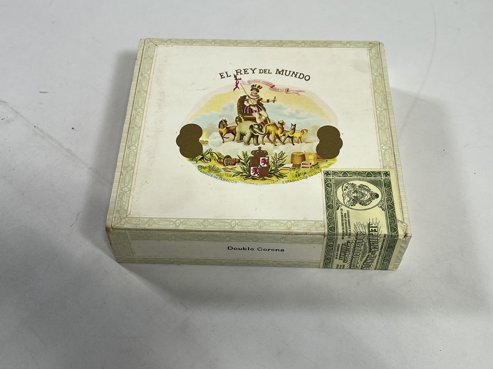 El Rey del Mundo Double Corona EMPTY Cigar Box EUC | eBay