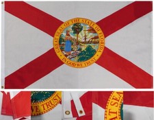 Florida Flag 5X8 600D NYLON Embroidered- Heavy Duty Florida State 8X5 Flag Super
