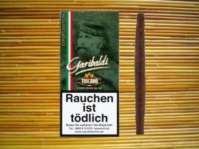 Toscano Garibaldi Zigarren 5 Stück 100% Tabak Cigarren Cigars
