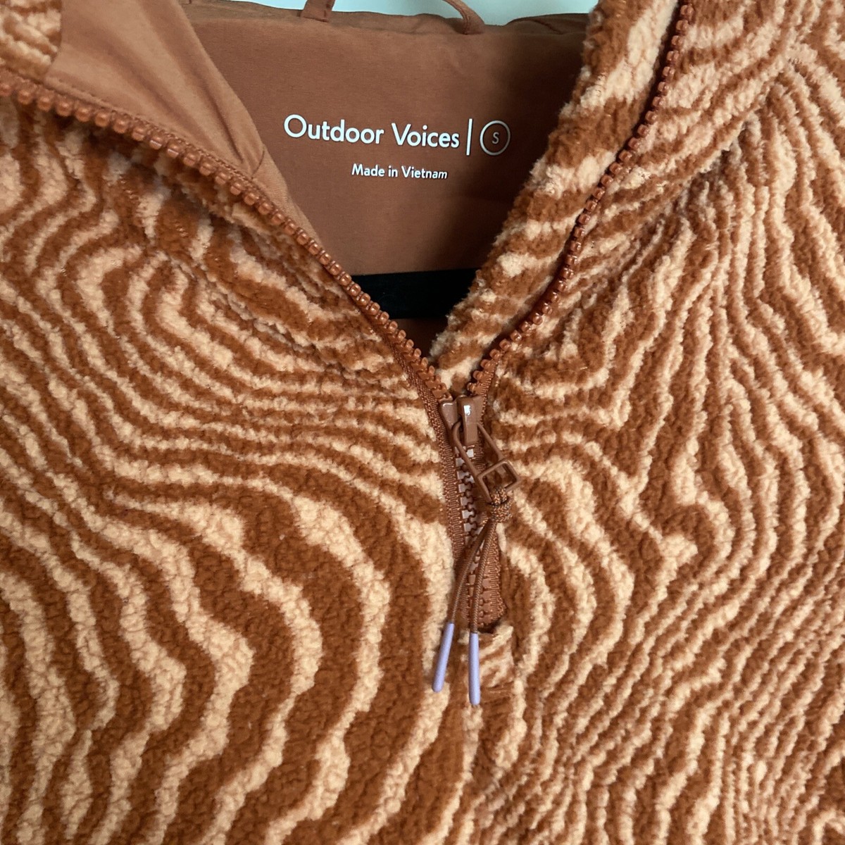 Outdoor Voices Primofleece Pullover Melon Zebra S View 5