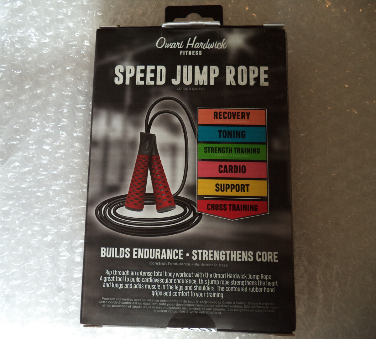 Omari Hardwick Speed Jump Rope New Red Handle Cross Training NIB