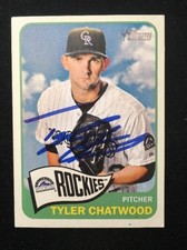 TYLER CHATWOOD 2015 TOPPS HERITAGE AUTOGRAPHED SIGNED AUTO BASEBALL CARD 122