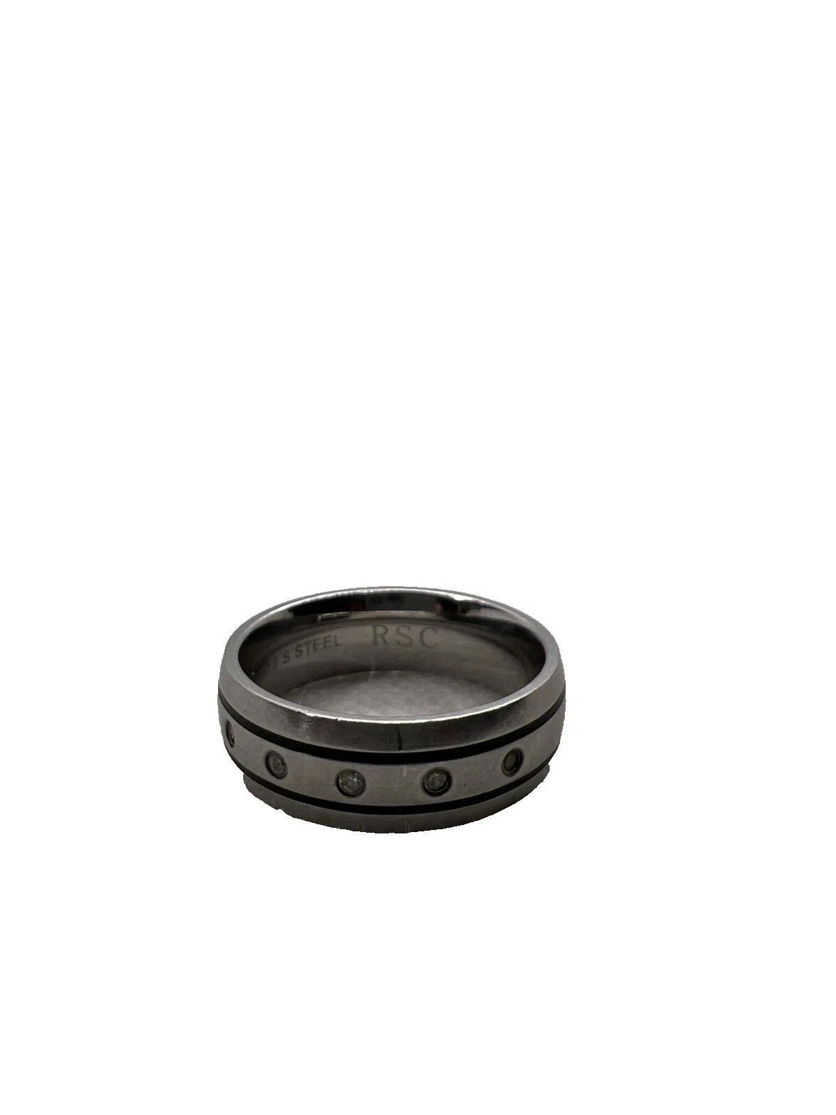 Cubic Zirconia Anillos Blanco Esmalte para hombres