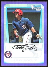 2011 325B Bowman Chrome Prospects Purple Refractors Adrian Sanchez 737/799